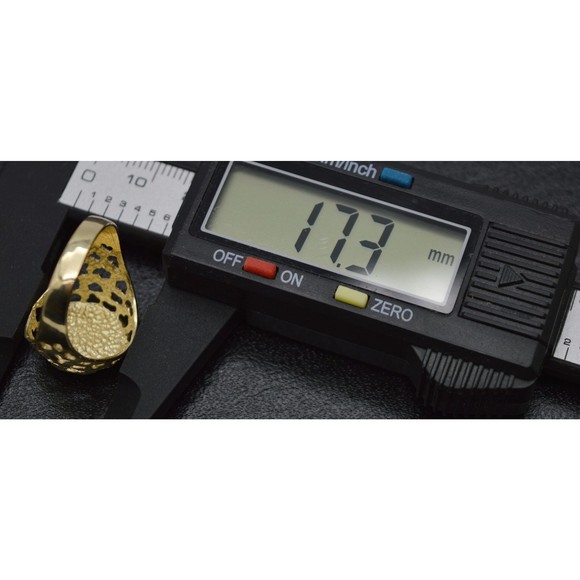 Real 10K Solid Yellow Gold Initial Letter Hip Hop Mens Ring 4.2gr A-Z Sizes 6-11 - Picture 5 of 7